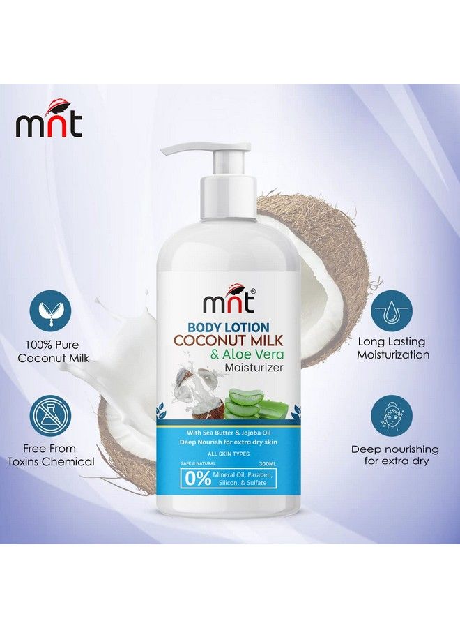 MNT Coconut Milk & Aloe Vera Moisturizing Body Lotion 300 Ml - Image 4