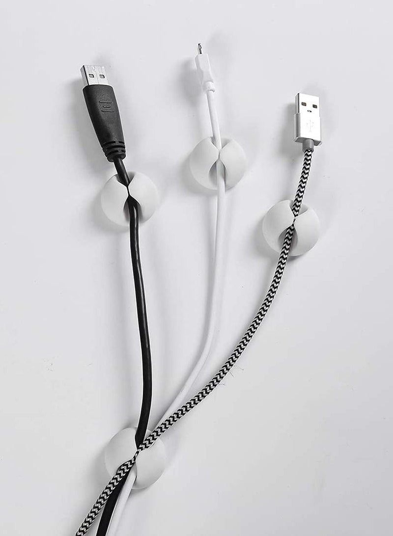 SYOSI Cable Clips Self Adhesive Desk Cord Organizing Wire Holder System Cord Hooks for Durable Cord Management Long Lasting Wire Holder Desktop Cord Tidy Holder Management for TV PC Laptop - Image 2