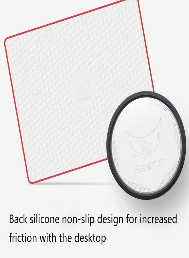 Seihoo Mouse Pad, Resin Hard Surface Mouse Mat Polymer Silicone Bottom Gaming Mousepad No Smell Waterproof for Games, Office 24 x 20cm (9.5 x 7.8in) - Image 4