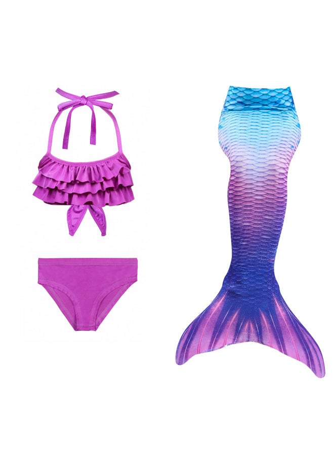 Mermaid Costume Dress - Girls Mermaid Fishtail Costume Dress - GB05, 120 - Princess Dress Up, Halloween Cosplay, Fancy Party Wear, Birthday Costume, Fantasy Outfit Swimsuit - Image 4