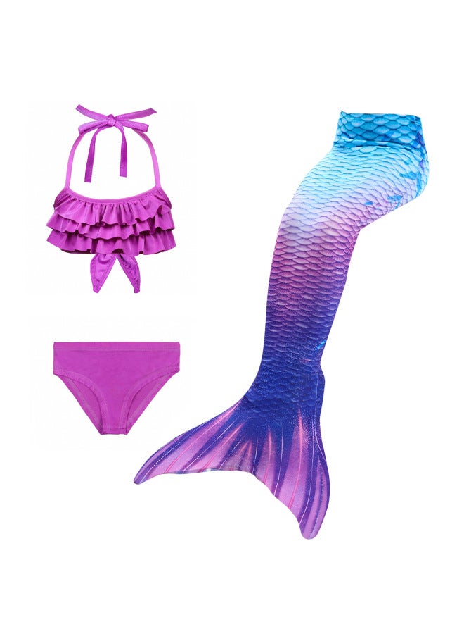 Mermaid Costume Dress - Girls Mermaid Fishtail Costume Dress - GB05, 120 - Princess Dress Up, Halloween Cosplay, Fancy Party Wear, Birthday Costume, Fantasy Outfit Swimsuit - Image 3