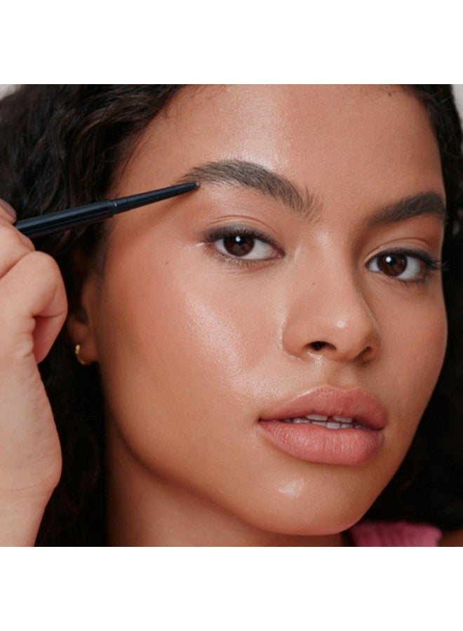 وندر برو قلم تحديد الحواجب Wunderbrow ثنائي الدقة، قلم تحديد الحواجب بطرف مائل وطرف رفيع للغاية، قلم تحديد الحواجب ثنائي الدقة، مكياج الحواجب، لون أسود/بني - Image 2