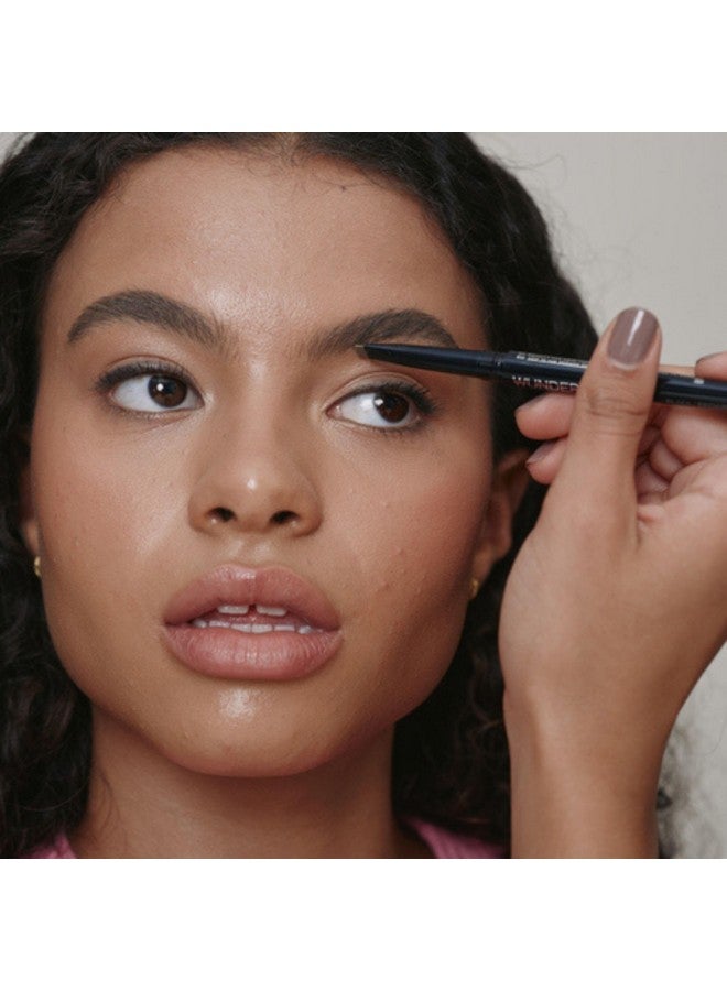 وندر برو قلم تحديد الحواجب Wunderbrow ثنائي الدقة، قلم تحديد الحواجب بطرف مائل وطرف رفيع للغاية، قلم تحديد الحواجب ثنائي الدقة، مكياج الحواجب، لون أسود/بني - Image 4