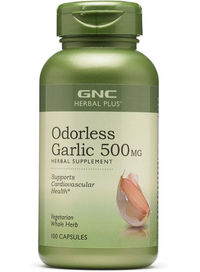 GNC Odorless Garlic 500 Mg 100 Capsules - Image 1