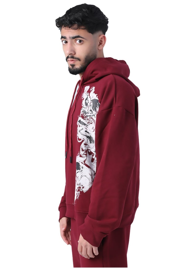 ASTK - Acid wash printed regular hoodie - Image 1