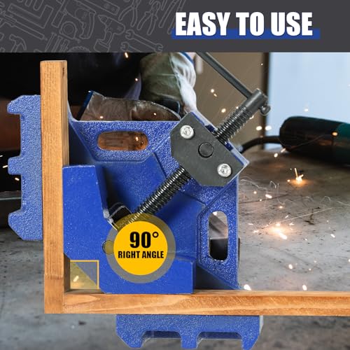 FLKQC Heavy Duty 90 Degree Cast Iron Welders Angle Clamp - Two Axis Welding Clamp - Self Centering Jig and Fixture Clamp for Woodworking - Image 5