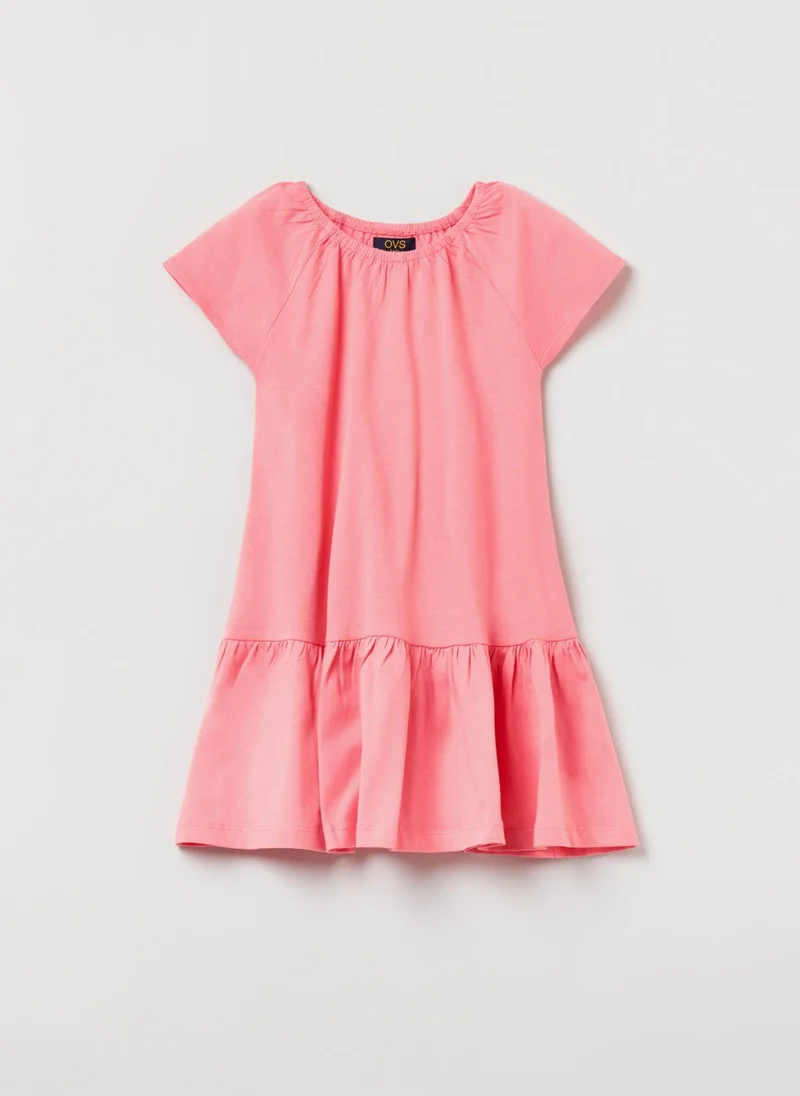 Ovs OVS Cotton Dress With Flounce