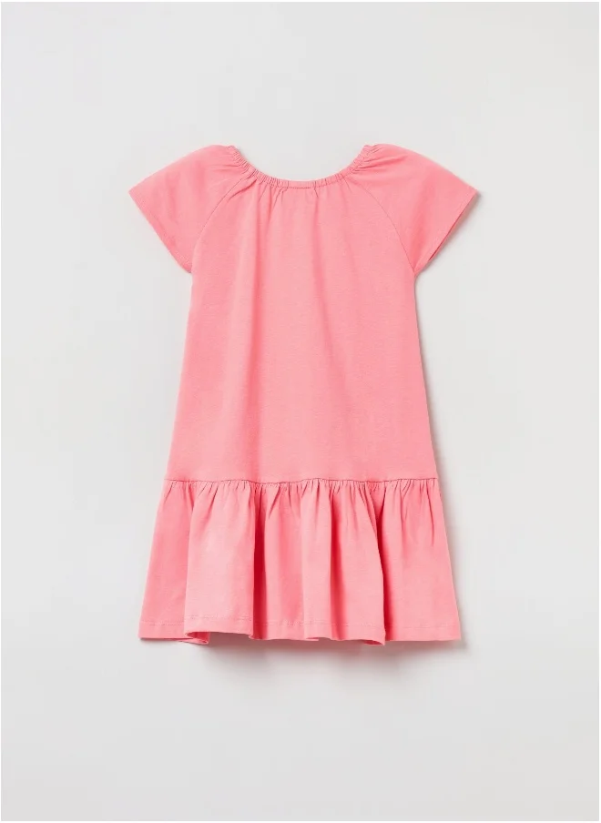 Ovs OVS Cotton Dress With Flounce