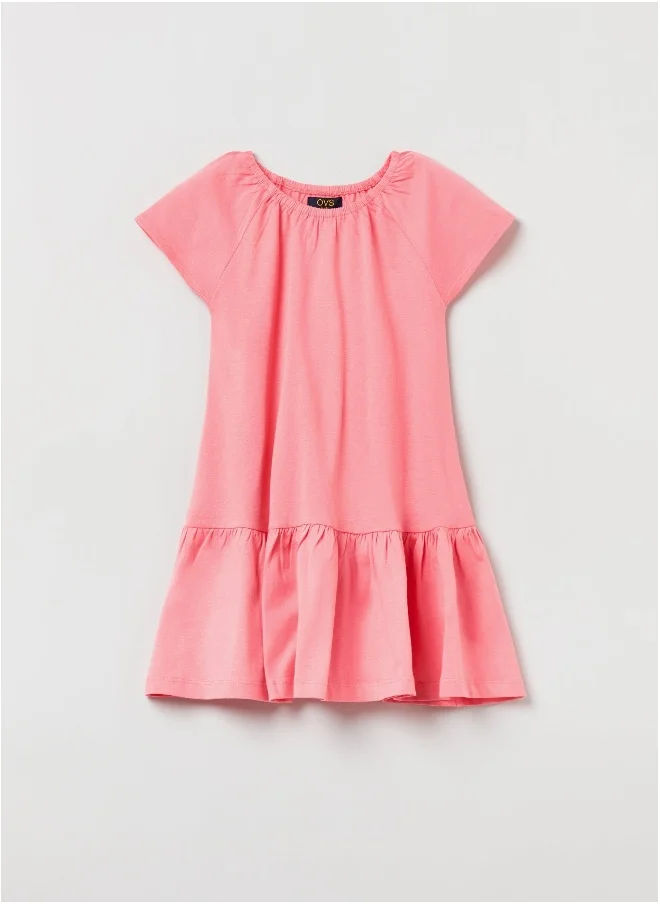 Ovs OVS Cotton Dress With Flounce