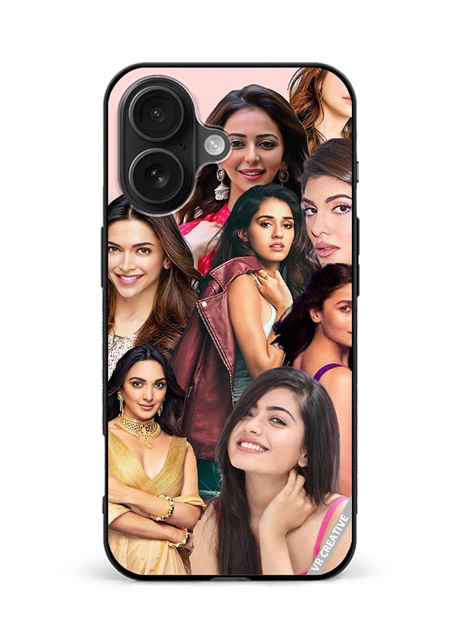 Protective Case Cover For Apple iPhone 16 Plus Bollywood Actress Design Multicolour