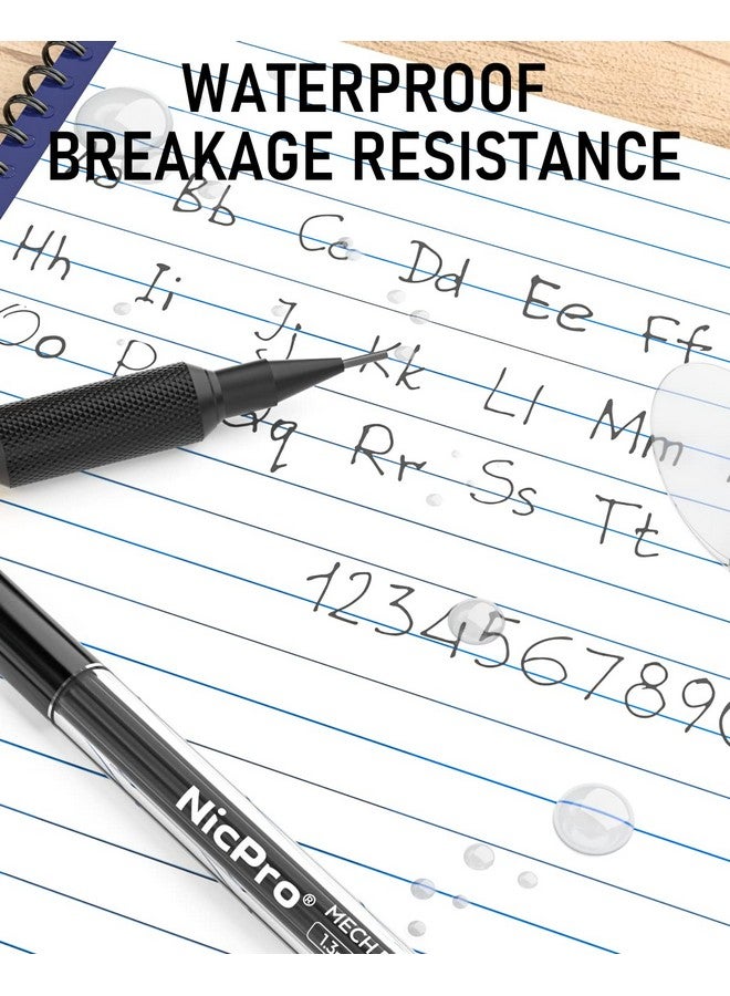 Nicpro 36 Pcs 1.3 Mm Lead Refills, Break Resistant Weatherproof Mechanical Pencil Refills 1.3 Mm (2B), 12 Pack Per Tube, Lead Length 120Mm, 3 Tubes- Black - Image 5