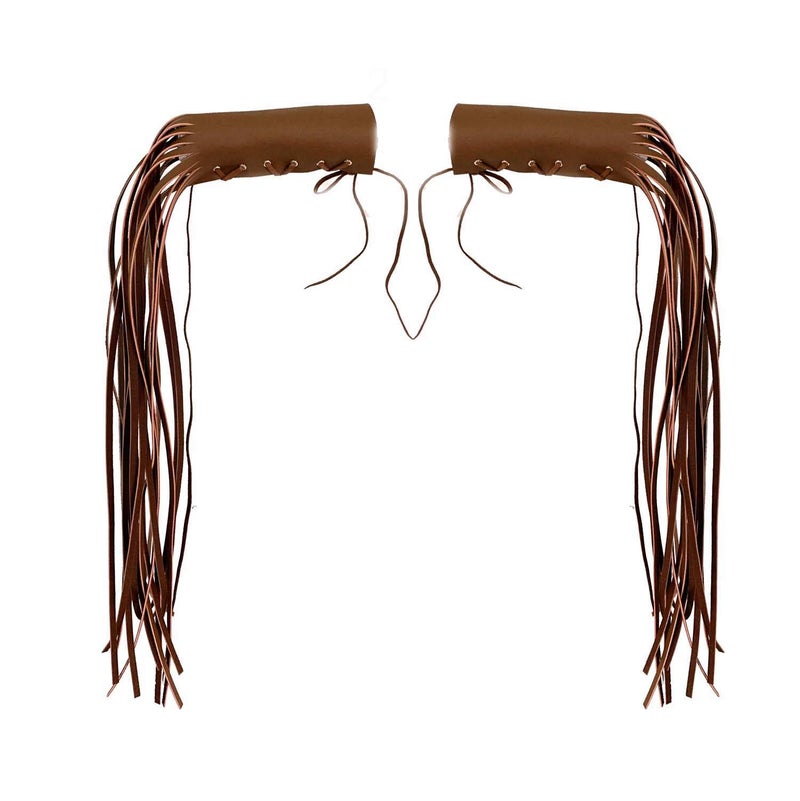 vogueteen Motorcycle Leather Brake Clutch Lever Fringe Long Tassels Grip Handlebar Grip Covers Fringe Streamers Tassel B