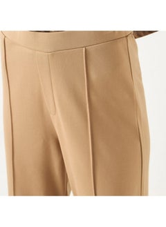 2Xtremz 2Xtremz Solid Flared Leggings with Pintuck Detail and Elasticated Waistband  - Image 2