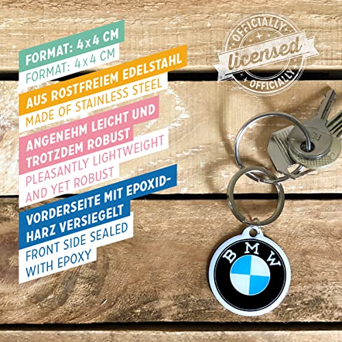 Nostalgic Art Nostalgic-Art Retro Keychain, Ø 1.6", official license product (OLP), BMW – Logo – Gift idea for car accessories fans, Metal, Vintage-Design - Image 3