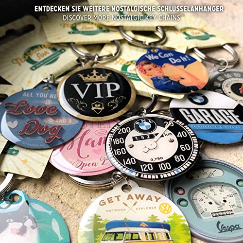 Nostalgic Art Nostalgic-Art Retro Keychain, Ø 1.6", official license product (OLP), BMW – Logo – Gift idea for car accessories fans, Metal, Vintage-Design - Image 5