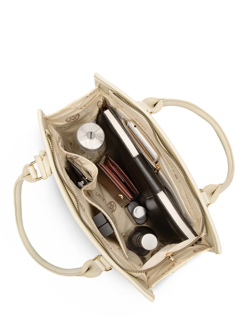 Lavie Signature California Woman's Mid Size Satchel(OFF WHITE) - Image 3