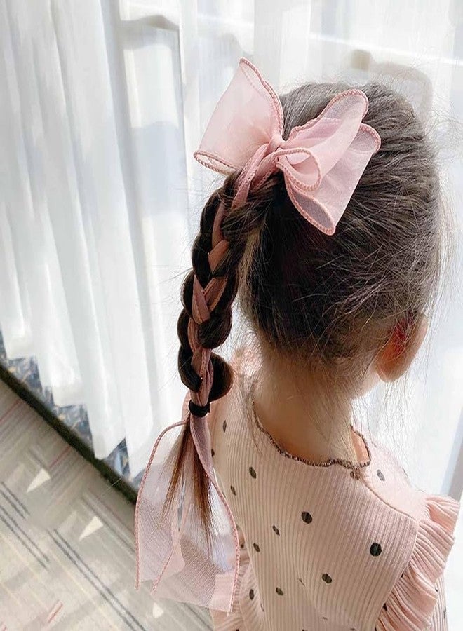 مجموعة يان وينكس من 4 قطع من مشابك الشعر الحريرية الطويلة ذات الطابع الكلاسيكي، مصنوعة من الساتان الحريري الطويل، بلون موحد، وهي عبارة عن مشابك شعر فرنسية بسيطة للنساء والفتيات. - Image 4