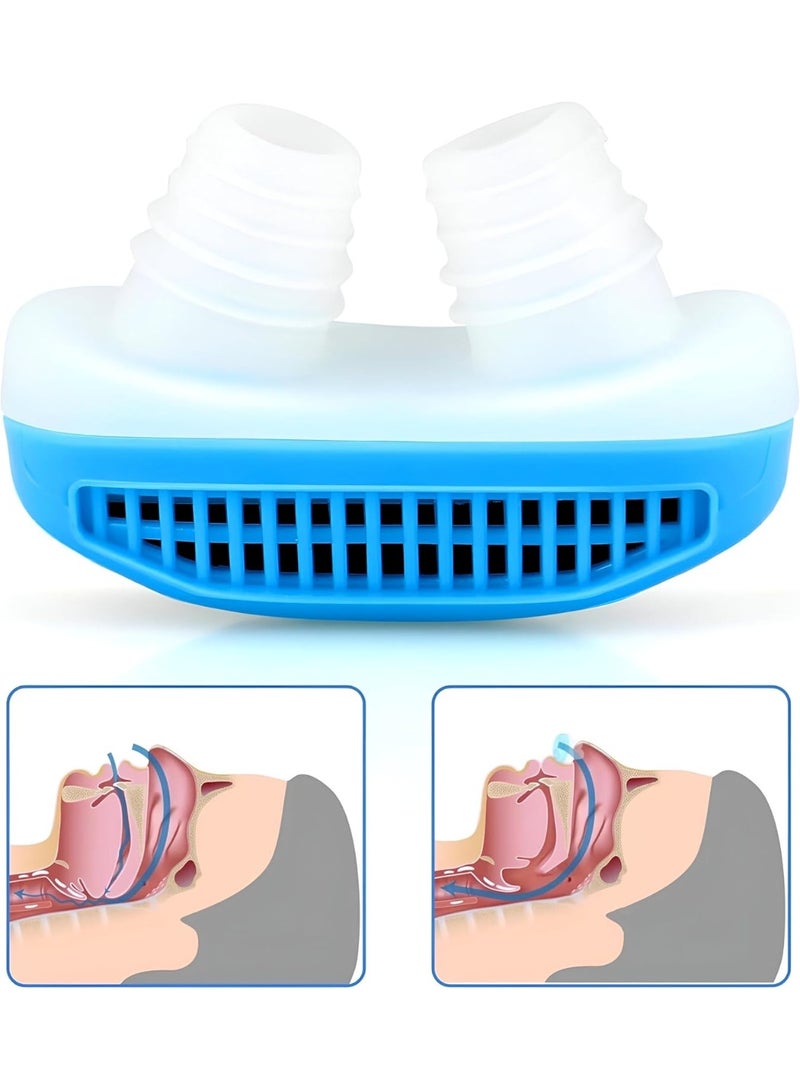 جهاز مضاد للشخير 2 في 1 مع منقّي هواء للأنف – مشبك أنف سيليكون لتحسين التنفس وتخفيف احتقان الأنف وتقليل الشخير للرجال والنساء - Image 3