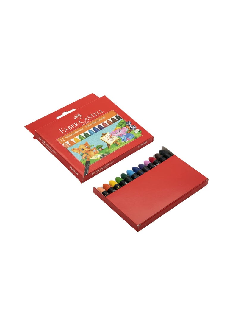 FABER-CASTELL School essentials, Drawing Book A4 120Gsm 36 Sheets + Washable Jumbo Wax Crayons 12Colours Round 90Mm + Washable Felt Pen 12Colours - Image 4