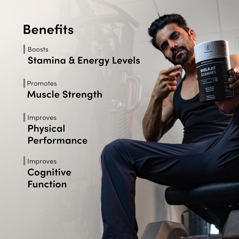 Man Matters جلوبي شيلجيت هيمالايا النقي مع 75% حمض فلفيك و KSM 66 أشواغاندا | يعزز القدرة على التحمل والقوة ويحسن مستويات الطاقة | بدون سكر مضاف | عبوة من 30 - Image 2