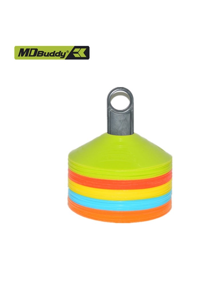 MDBuddy 50-PIece Fitness Training Speed Discs Cone with Holder and Bag  - Image 1