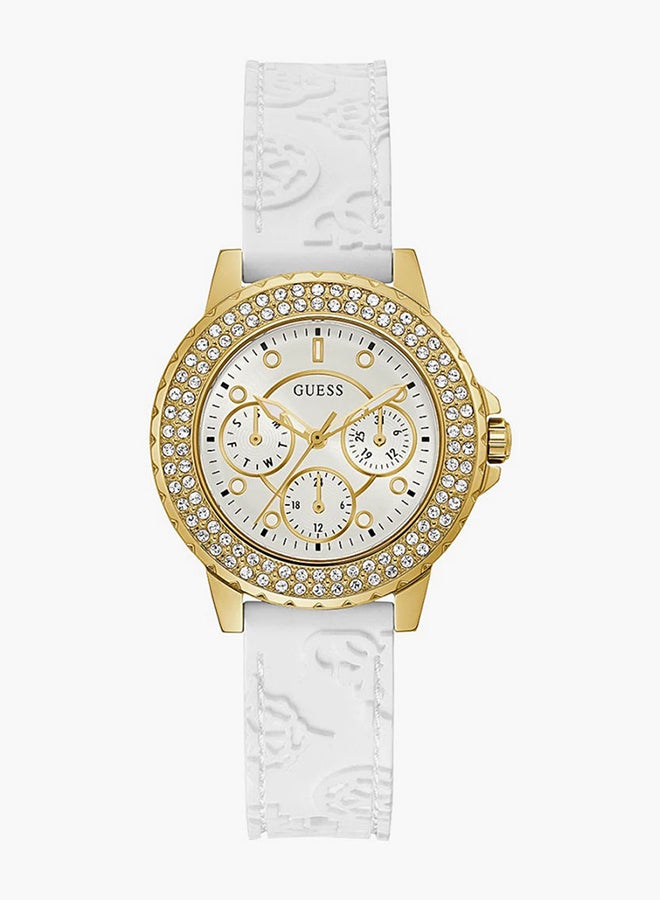 GUESS Women's Analog Round Shape Silicone Wrist Watch GW0411L1 - 36 Mm - Image 1