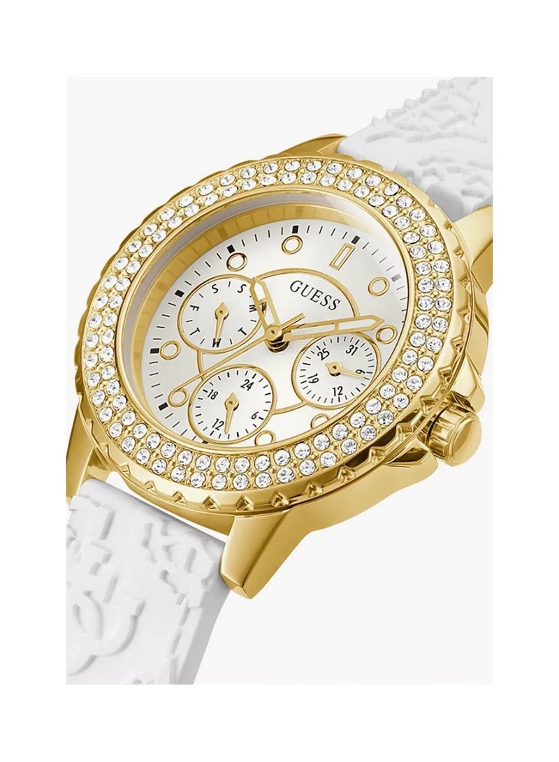 GUESS Women's Analog Round Shape Silicone Wrist Watch GW0411L1 - 36 Mm - Image 2