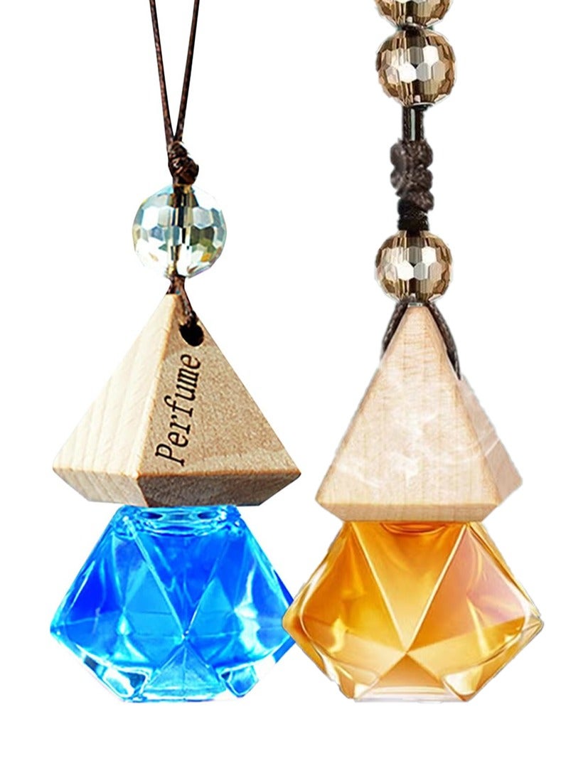 جي اس دن قلادة عطر للسيارة، قطعتان، عطر خفيف يدوم طويلًا، إكسسوارات داخلية للسيارة، زينة للعلاج بالروائح، قلادة زيوت عطرية - Image 1