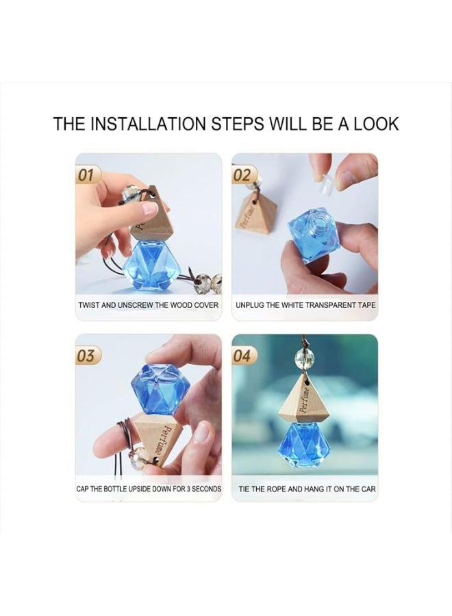 جي اس دن قلادة عطر للسيارة، قطعتان، عطر خفيف يدوم طويلًا، إكسسوارات داخلية للسيارة، زينة للعلاج بالروائح، قلادة زيوت عطرية - Image 2