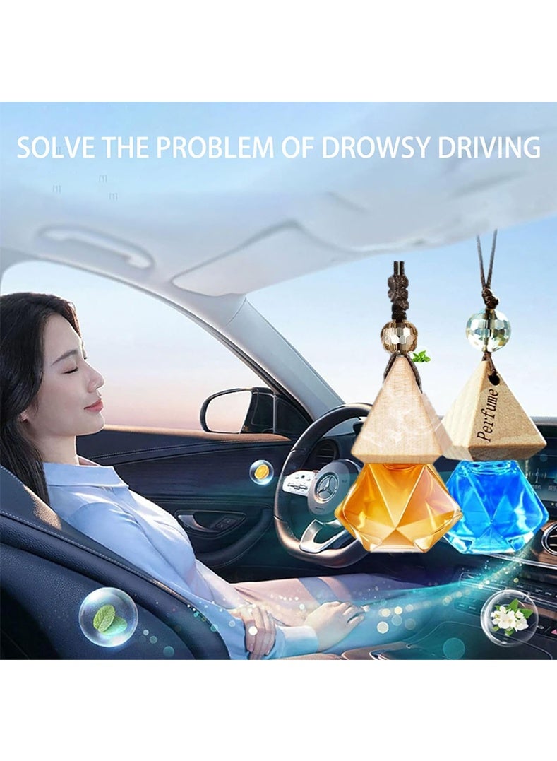جي اس دن قلادة عطر للسيارة، قطعتان، عطر خفيف يدوم طويلًا، إكسسوارات داخلية للسيارة، زينة للعلاج بالروائح، قلادة زيوت عطرية - Image 3