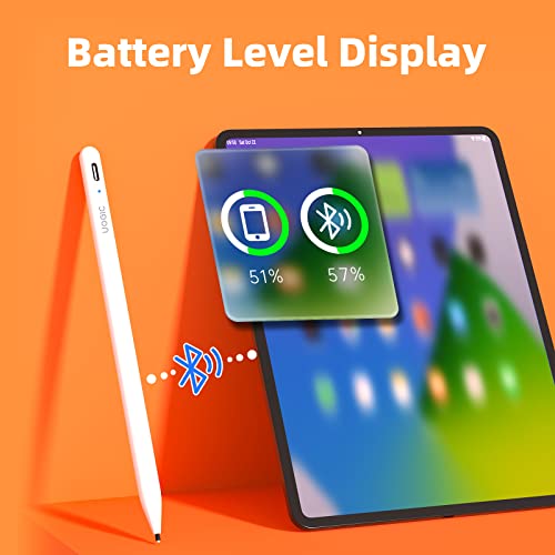 UOGIC Stylus for iPad 2018-2025, Uogic Pen with Bluetooth, Battery Level Display, Palm Rejection, for iPad 6/7/8/9/10th Gen, Pro 11"/12.9", mini 5th/6th, Air 3rd/4th/5th - Image 4