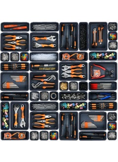 Voxmix VOXMIX 32 Piece Interlocking Bin Pack Granite VALUE COLLECTION Customizable MultiPurpose Storage Durable Easy to Clean Black  - Image 1