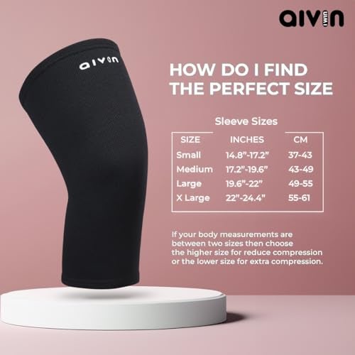 AIVIN Shadow Knee Support For Men&Women Knee Caps For Women Knee Cap For Men Knee Brace For Knee Pain Relief Products Knee Pad Leg Sleeves For Men Gym Squats Knee Belt Knee Support (L) - Image 5