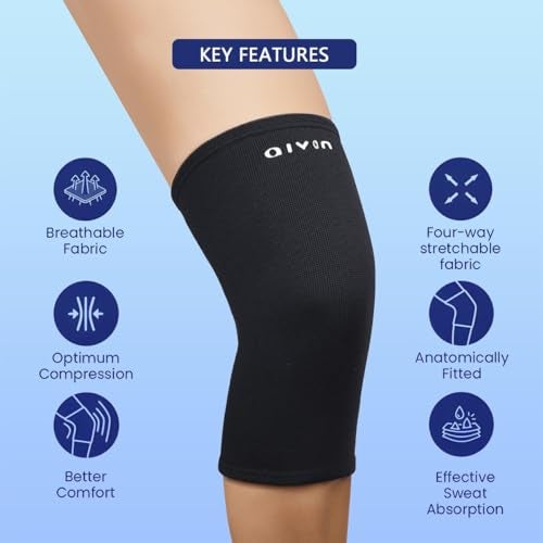 AIVIN Shadow Knee Support For Men&Women Knee Caps For Women Knee Cap For Men Knee Brace For Knee Pain Relief Products Knee Pad Leg Sleeves For Men Gym Squats Knee Belt Knee Support (L) - Image 2