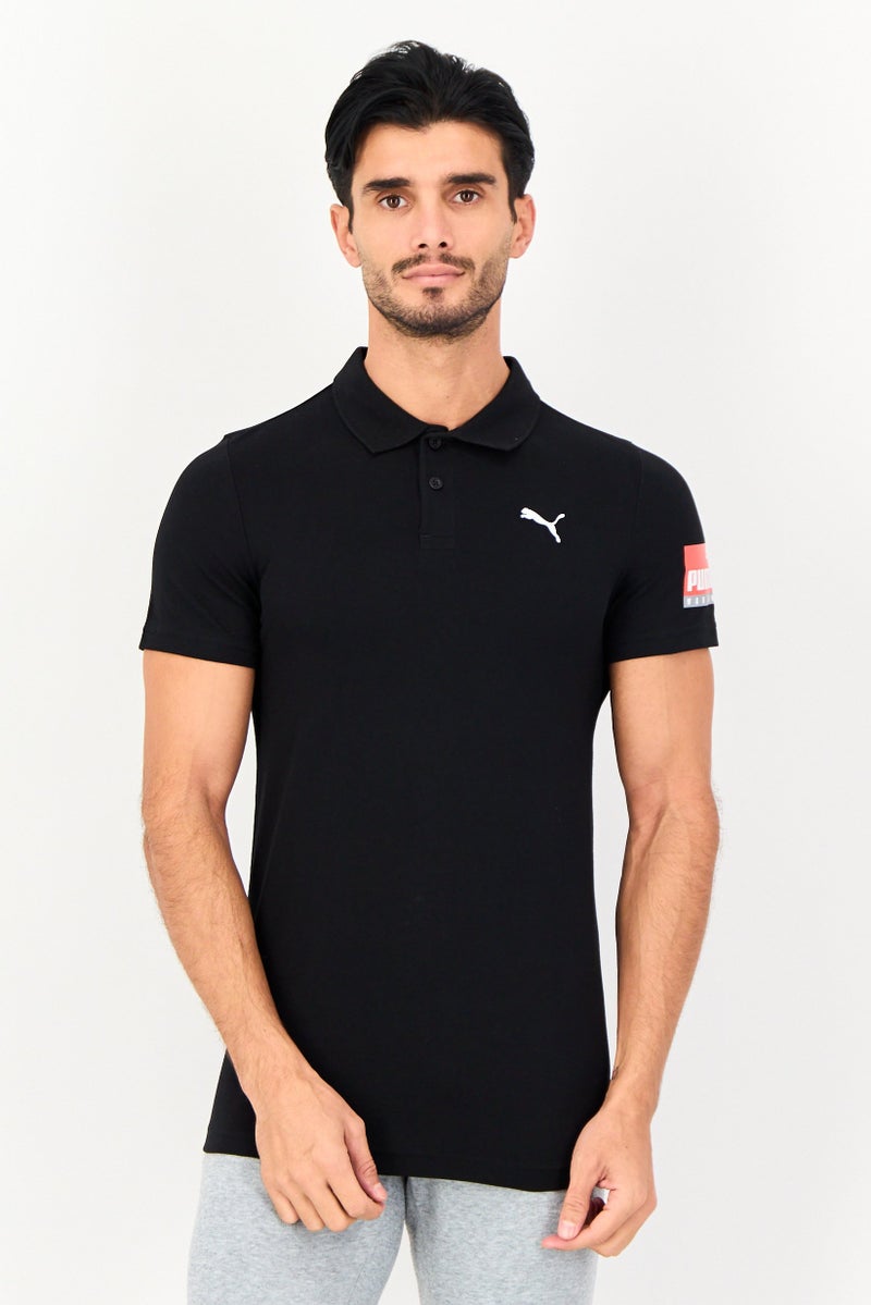 PUMA Men Regular Fit Short Sleeve Outdoor Polo Shirt, Black - Image 1