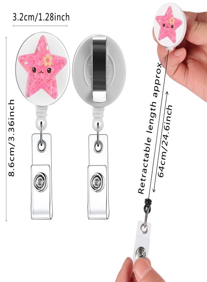Tamhoo 10PCS Badge Reel Clip Retractable Lanyard for Id Badges - Women & Nurses, Cute Card Holder Reel - Image 3