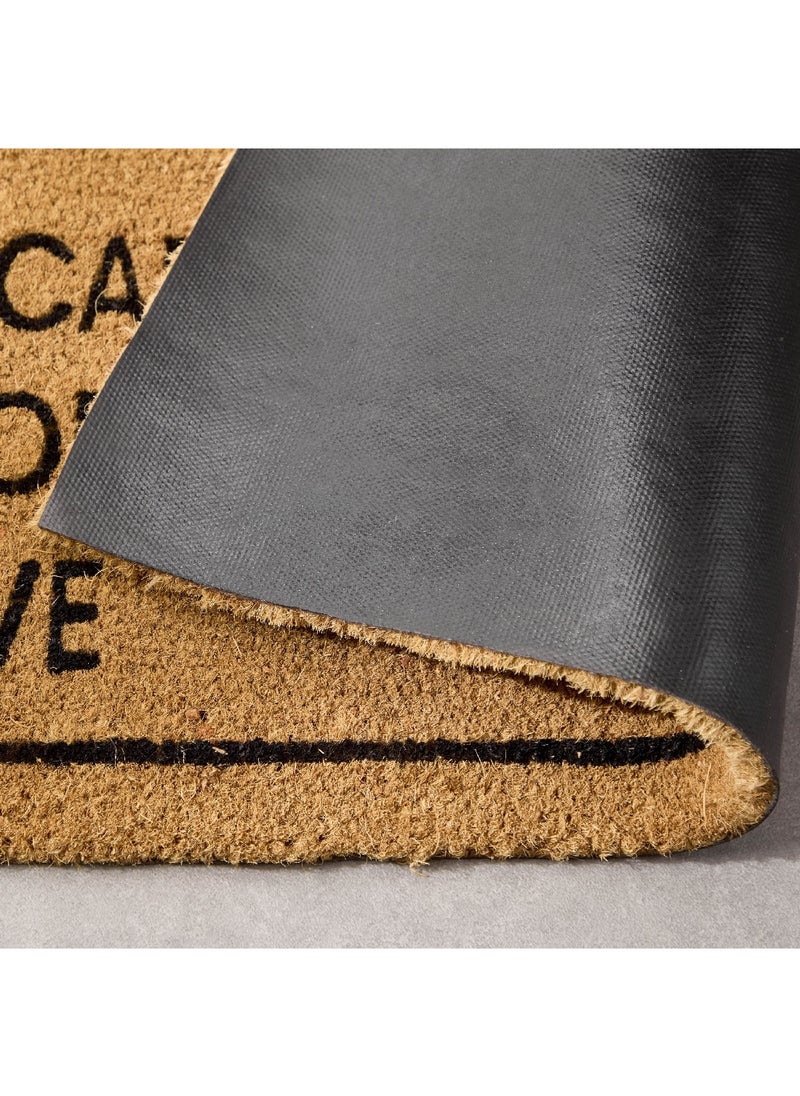 Home Box - Check List Printed Coir Doormat with PVC Back 90 x 60 cm - Image 1