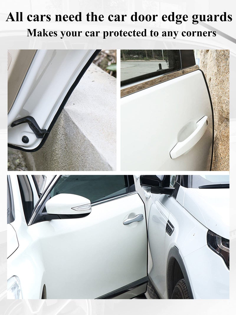 SYOAUTO 32Ft(10M) Door Edge Guard Black Car Guards Protector for Cars Rubber Auto Trim U Shape Build in Metal Sheet No Need Adhesive Easy to Cut Most - Image 5