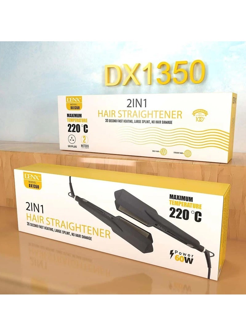 Denx Start Your Day with Stunning Hair – DENX DX1350 Hair Iron for Salon-Quality Straightening & Curling - Image 1