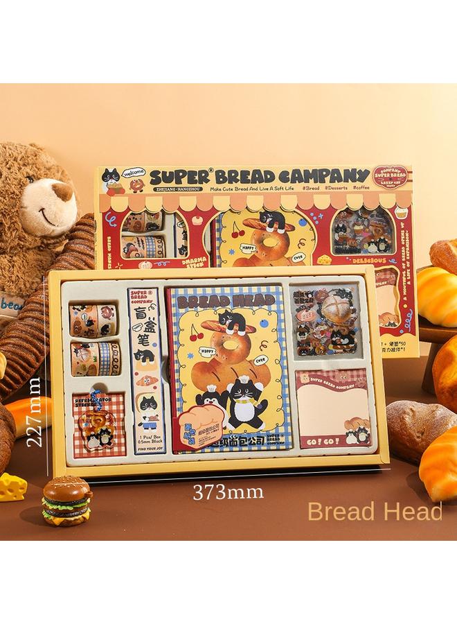 Bluejw Fang Dao | Bread Hand Book Suit Gift Box Girl's High Color Notebook Girl's Cute Hand Book Complete Set - Image 1