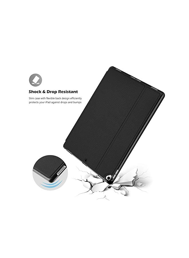 Procases حافظة iPad Pro 12.9 2017/2015 (طراز قديم، الجيل الثاني والأول)، حافظة حماية رفيعة مع حامل ذكي لجهاز iPad Pro 12.9 بوصة الجيل الثاني 2017 / iPad Pro 12.9 بوصة الجيل الأول 2015 - أسود - Image 5