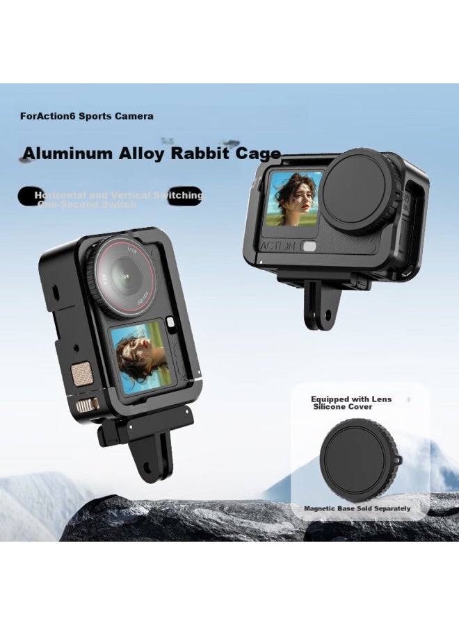 Earlymen Zaoxingke Dji Action 6 Metal Cage Sports Camera Osmo Action 6 Accessories Protective Case Metal Frame Shooting Expansion Shockproof - Image 1