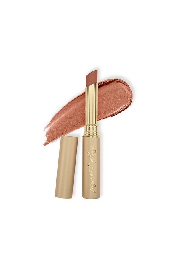 اللعب الصباغ - أحمر شفاه غير لامع Performer Matte Lipstick-Mine Forever (Nude Beige) | يدوم طويلاً ولا يتلطخ | تركيبة غنية بالصبغة | نباتي وخالٍ من القسوة على الحيوانات - 2.90 جم - Image 1