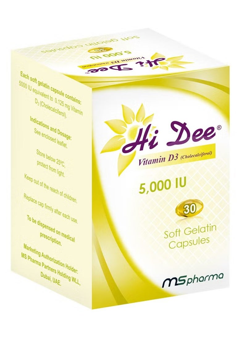 Hi Dee Vitamin D3 5000 IU 30 CAPS