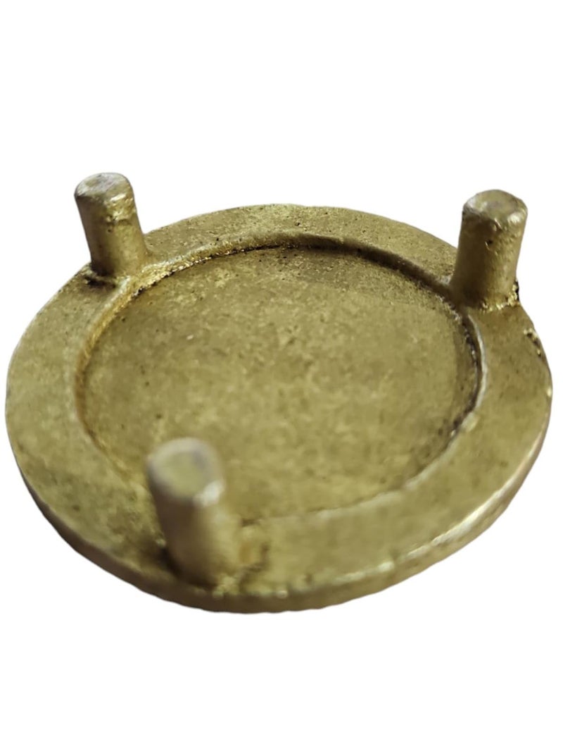 AARGKRAFT Brass Pooja Mandir Chowki Peetha Peeta God's Stool - Puja Articles Size - 2.2" Inches [Very Small] - Image 4