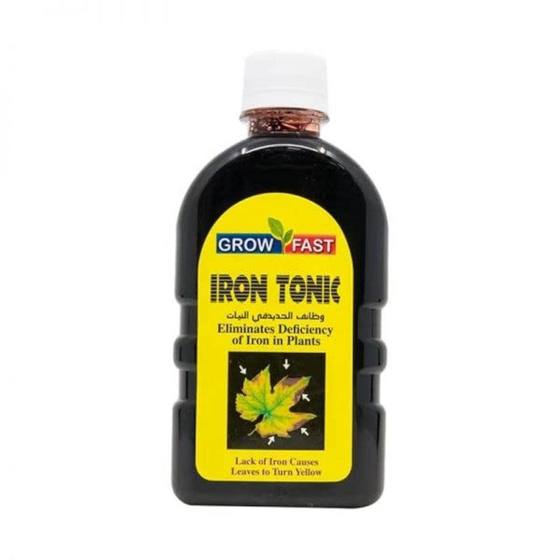Grow Fast Iron Tonic for Plants - 250ml Liquid Nutrient to Eliminate Iron Deficiency - Image 1