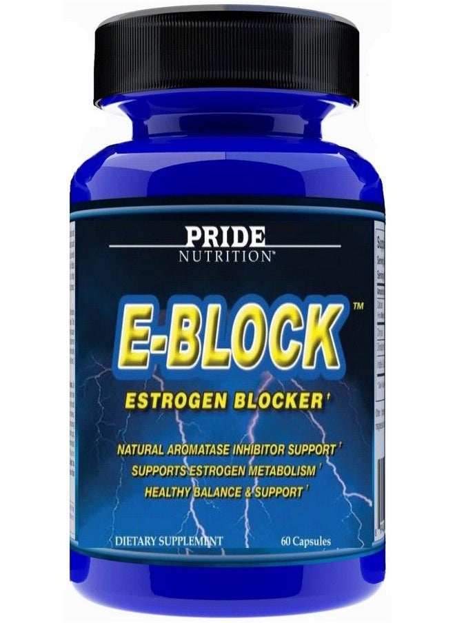 Pride Nutrition - Estrogen Blocker For Men & Hormone Balance For Women E Block Natural Pct Aromatase Inhibitor Anti Estrogen Acne Support Formula Post Cycle Therapy Supplement Plus Dim Calcium D Glucarate Chrysin - Image 1