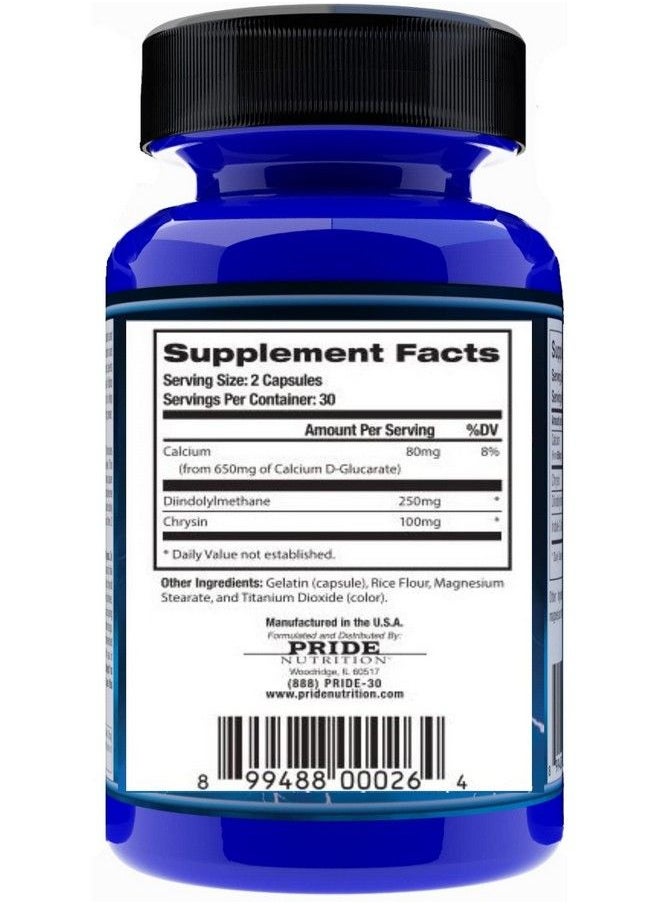 Pride Nutrition - Estrogen Blocker For Men & Hormone Balance For Women E Block Natural Pct Aromatase Inhibitor Anti Estrogen Acne Support Formula Post Cycle Therapy Supplement Plus Dim Calcium D Glucarate Chrysin - Image 1