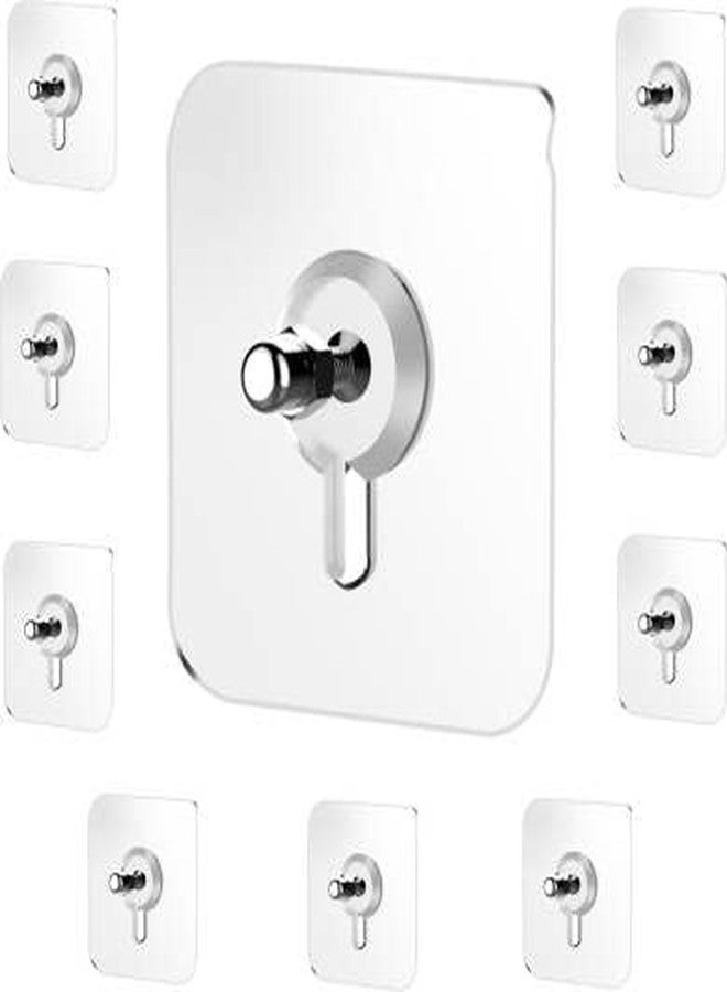 RENVA 15PCS Self Adhesive Wall Hooks for Hanging Strong for Hanging Clock and Photo Frame Transparent Hook (15) - Image 1
