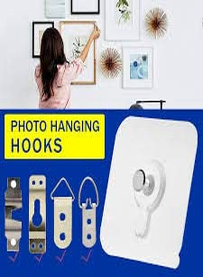 RENVA 15PCS Self Adhesive Wall Hooks for Hanging Strong for Hanging Clock and Photo Frame Transparent Hook (15) - Image 4